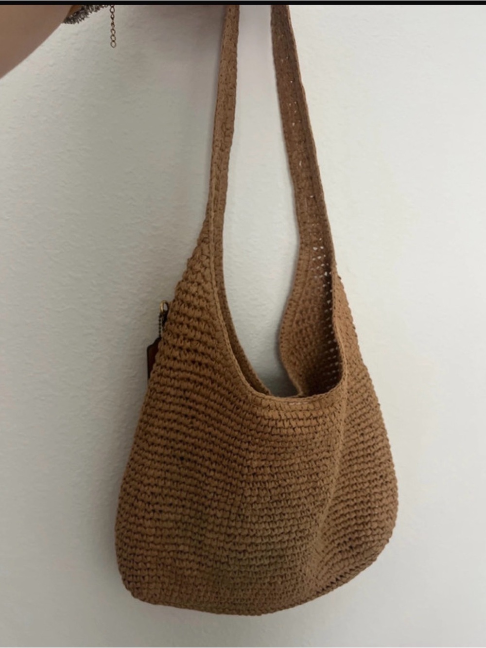 Coach Brown Crochet Hobo Shoulder Bag - Picture 2 of 2